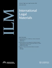 International Legal Materials